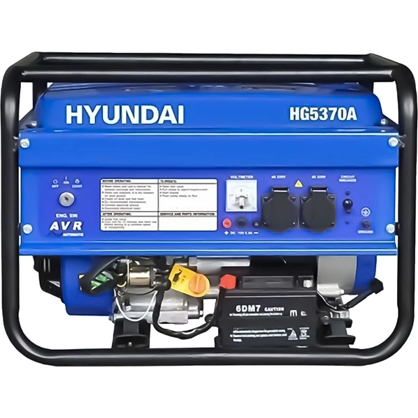 موتور برق هیوندای مدل HG5370A با توان 3 کیلووات و موتور بنزینی 200 سیسی