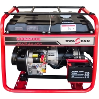 موتور برق دیزلی 7.5 کیلووات هواسدان مدل HDE9500E با باک سوخت و موتور قدرتمند