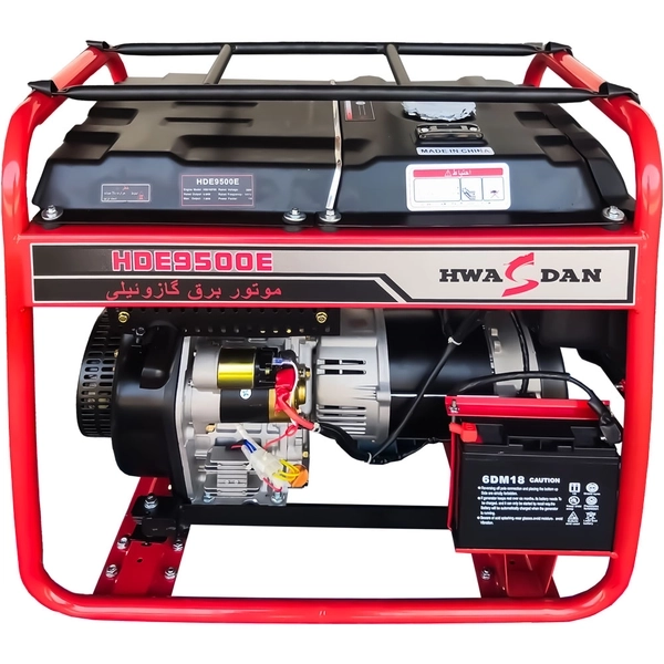 موتور برق دیزلی 7.5 کیلووات هواسدان مدل HDE9500E با باک سوخت و موتور قدرتمند
