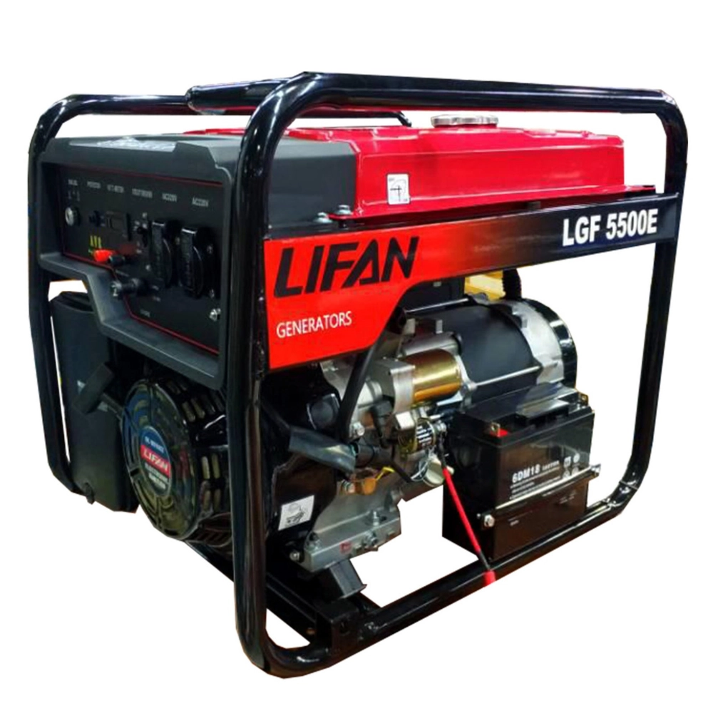 موتور برق لیفان 5.5 کیلووات مدل LGF 5500 E با نمایشگر دیجیتال و استارت دوگانه